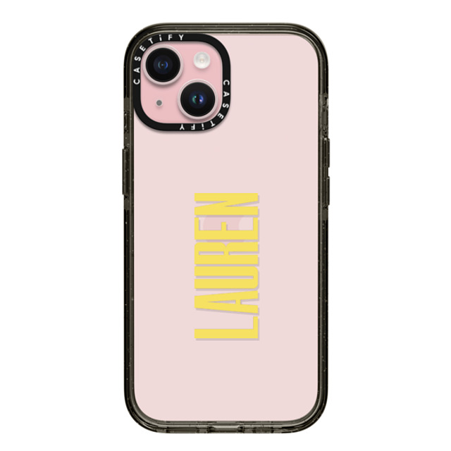 CASETiFY iPhone 15 ケース ブラック インパクトケース Custom Case - Lauren