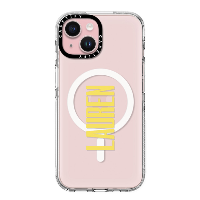 CASETiFY iPhone 15 ケース クリア クリア ケース MagSafe対応 Custom Case - Lauren