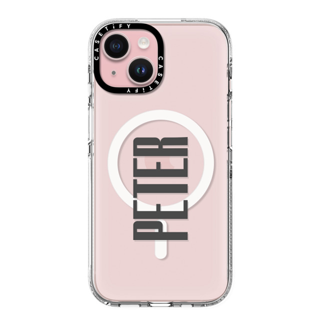 CASETiFY iPhone 15 ケース クリア クリア ケース MagSafe対応 Custom Case - Peter