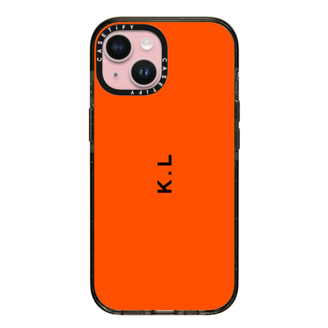 CASETiFY iPhone 15 ケース ブラック インパクトケース Custom Case - k. l