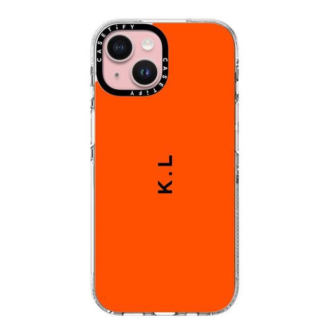 CASETiFY iPhone 15 ケース クリア クリア ケース MagSafe対応 Custom Case - k. l