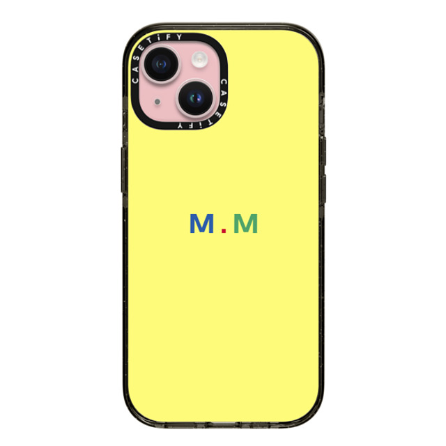 CASETiFY iPhone 15 ケース ブラック インパクトケース Custom Case - m. m