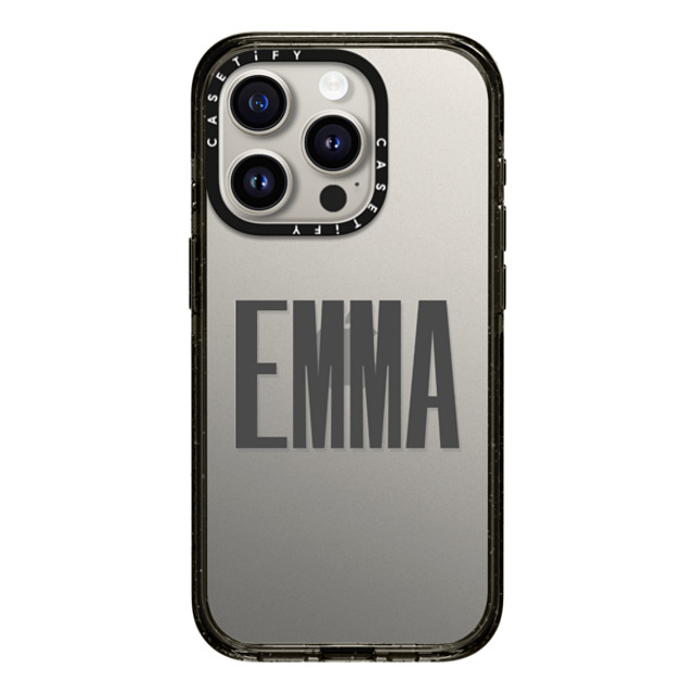 CASETiFY iPhone 15 Pro ケース ブラック インパクトケース Custom Case - Emma