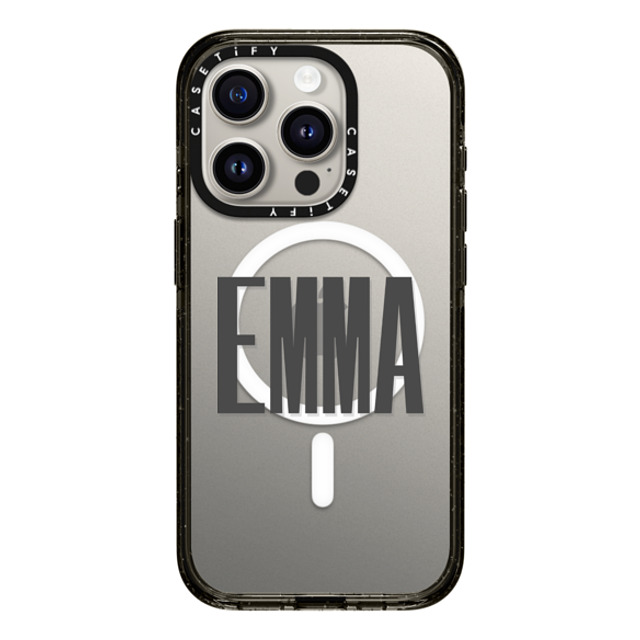 CASETiFY iPhone 15 Pro ケース ブラック インパクトケース MagSafe対応 Custom Case - Emma