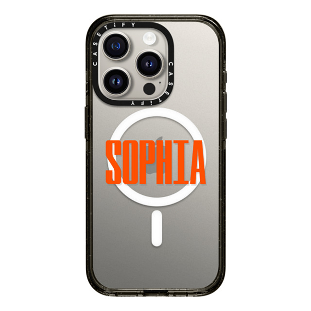 CASETiFY iPhone 15 Pro ケース ブラック インパクトケース MagSafe対応 Custom Case - Sophia