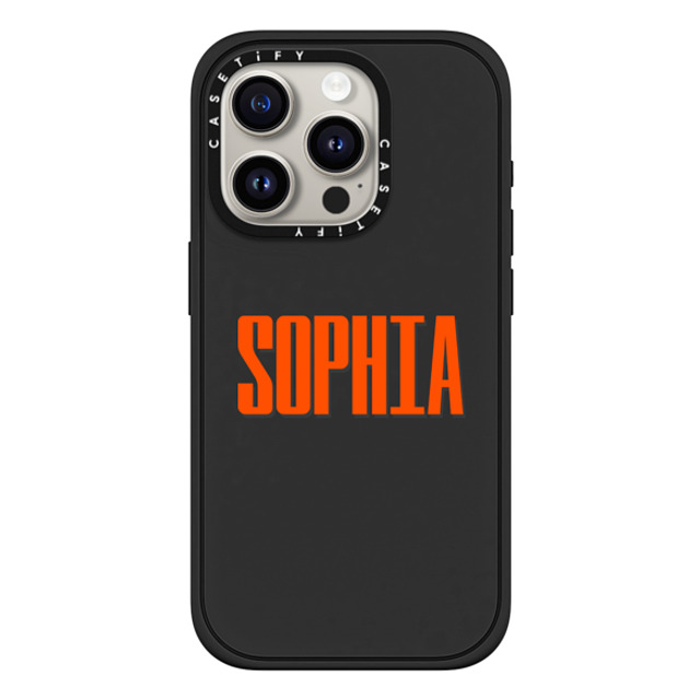 CASETiFY iPhone 15 Pro ケース マットブラック インパクトケース MagSafe対応 Custom Case - Sophia