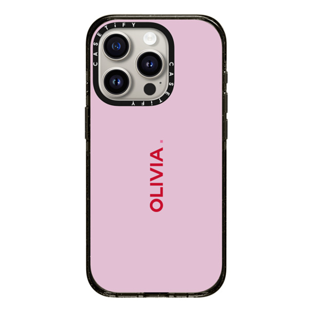 CASETiFY iPhone 15 Pro ケース ブラック インパクトケース MagSafe対応 Custom Case - Olivia.