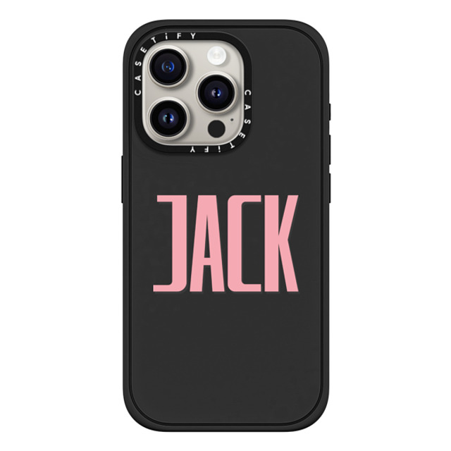 CASETiFY iPhone 15 Pro ケース マットブラック インパクトケース MagSafe対応 Custom Case - Jack