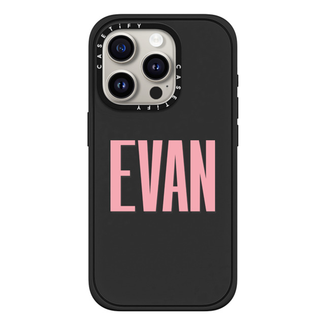 CASETiFY iPhone 15 Pro ケース マットブラック インパクトケース MagSafe対応 Custom Case - Evan