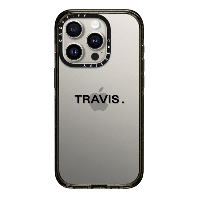 CASETiFY iPhone 15 Pro ケース ブラック インパクトケース Custom Case - Travis.