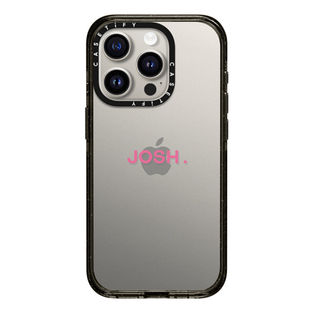 CASETiFY iPhone 15 Pro ケース ブラック インパクトケース Custom Case - Josh.