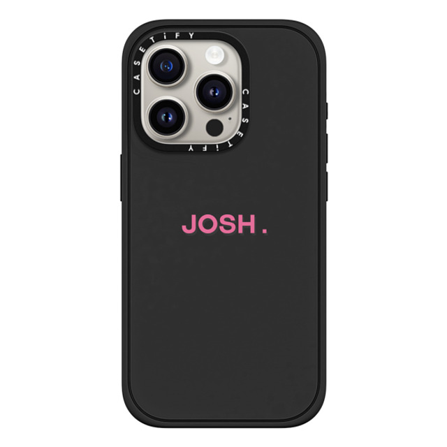 CASETiFY iPhone 15 Pro ケース マットブラック インパクトケース MagSafe対応 Custom Case - Josh.