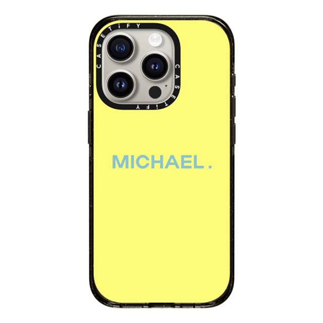 CASETiFY iPhone 15 Pro ケース ブラック インパクトケース Custom Case - Michael.