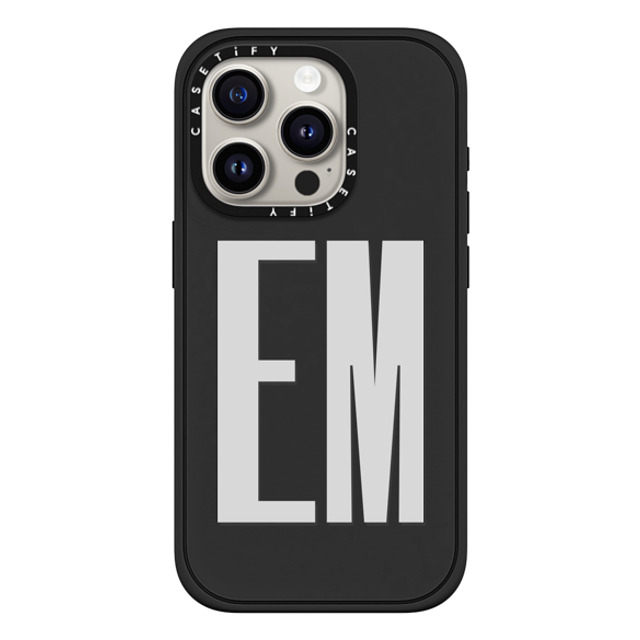 CASETiFY iPhone 15 Pro ケース マットブラック インパクトケース MagSafe対応 Custom Case - em