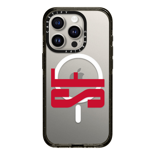 CASETiFY iPhone 15 Pro ケース ブラック インパクトケース MagSafe対応 Custom Case - sf