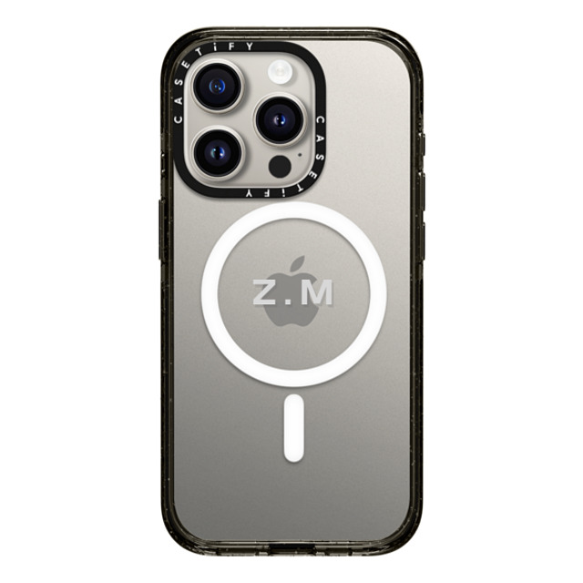 CASETiFY iPhone 15 Pro ケース ブラック インパクトケース MagSafe対応 Custom Case - z. m