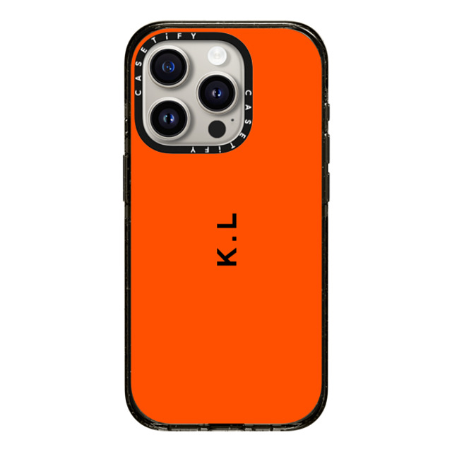 CASETiFY iPhone 15 Pro ケース ブラック インパクトケース Custom Case - k. l