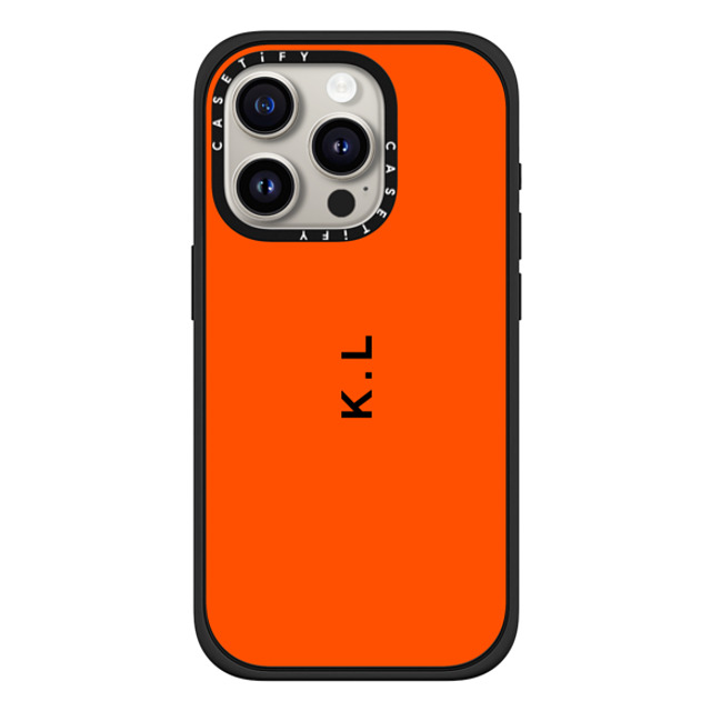 CASETiFY iPhone 15 Pro ケース マットブラック インパクトケース MagSafe対応 Custom Case - k. l