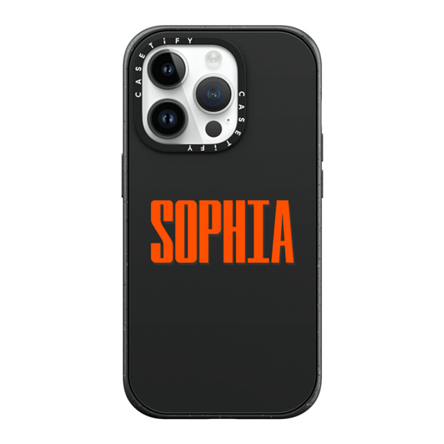 CASETiFY iPhone 14 Pro ケース マットブラック インパクトケース MagSafe対応 Custom Case - Sophia