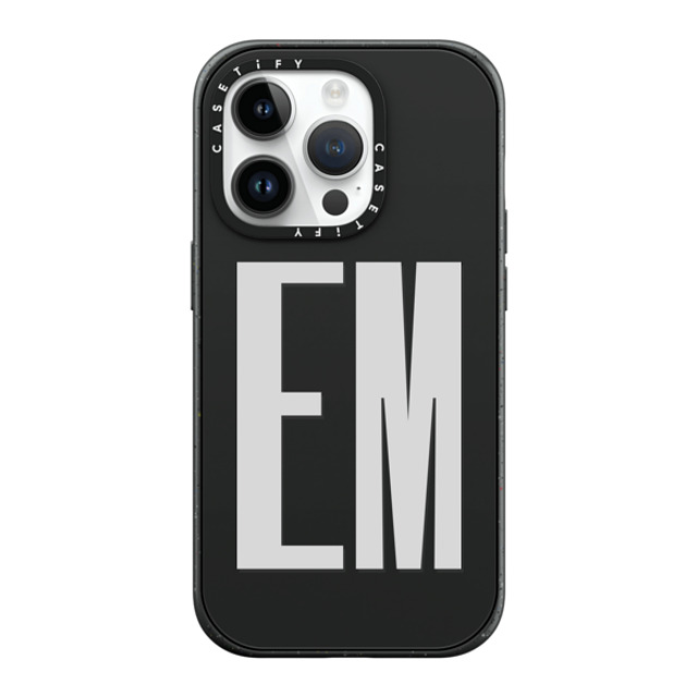 CASETiFY iPhone 14 Pro ケース マットブラック インパクトケース MagSafe対応 Custom Case - em