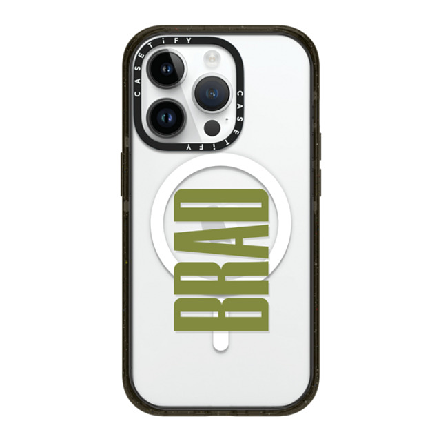 CASETiFY iPhone 14 Pro ケース ブラック インパクトケース MagSafe対応 Custom Case - Brad