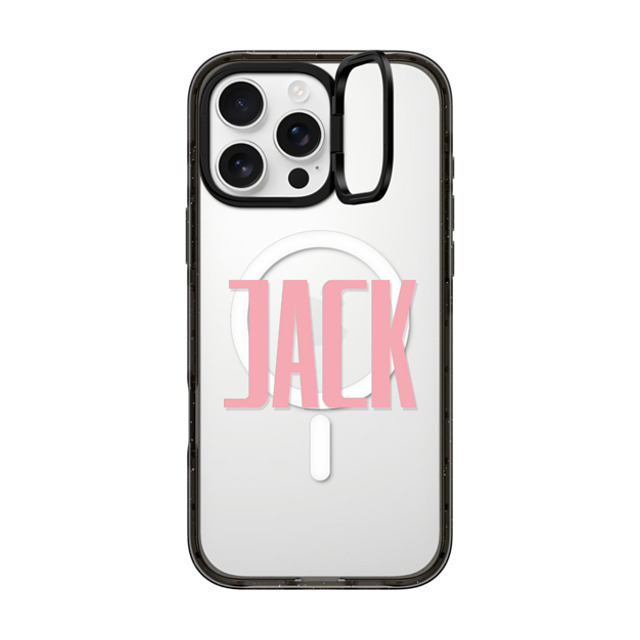 CASETiFY iPhone 16 Pro Max ケース ブラック インパクトリングスタンドケース MagSafe対応 Custom Case - Jack