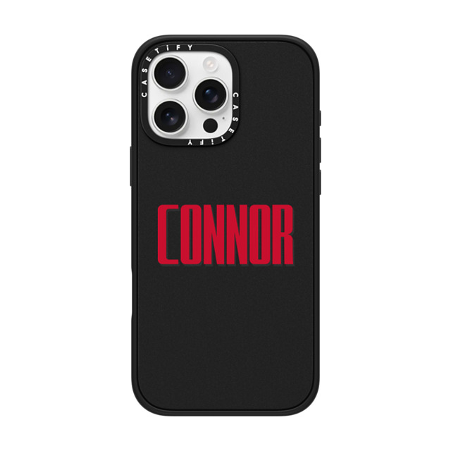 CASETiFY iPhone 16 Pro Max ケース マットブラック インパクトケース MagSafe対応 Custom Case - Connor
