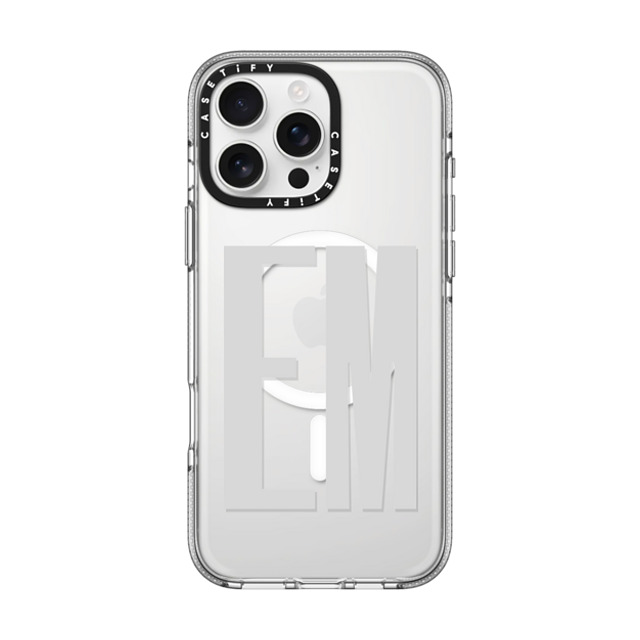 CASETiFY iPhone 16 Pro Max ケース クリア クリア ケース MagSafe対応 Custom Case - em