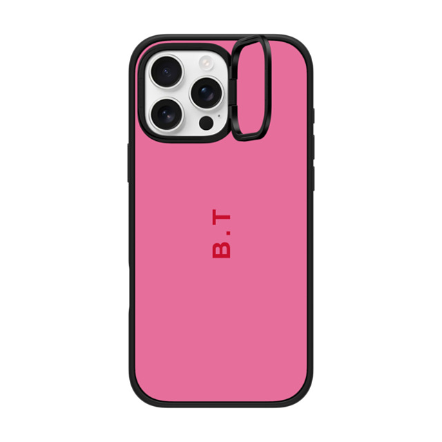 CASETiFY iPhone 16 Pro Max ケース マットブラック インパクトリングスタンドケース MagSafe対応 Custom Case - b. t