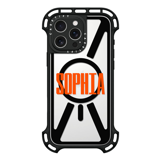 CASETiFY iPhone 16 Pro Max ケース ブラック ウルトラ バウンスケース MagSafe対応 Custom Case - Sophia