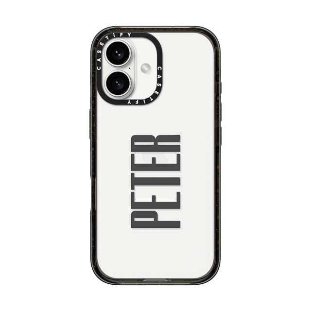 CASETiFY iPhone 16 ケース ブラック インパクトケース Custom Case - Peter