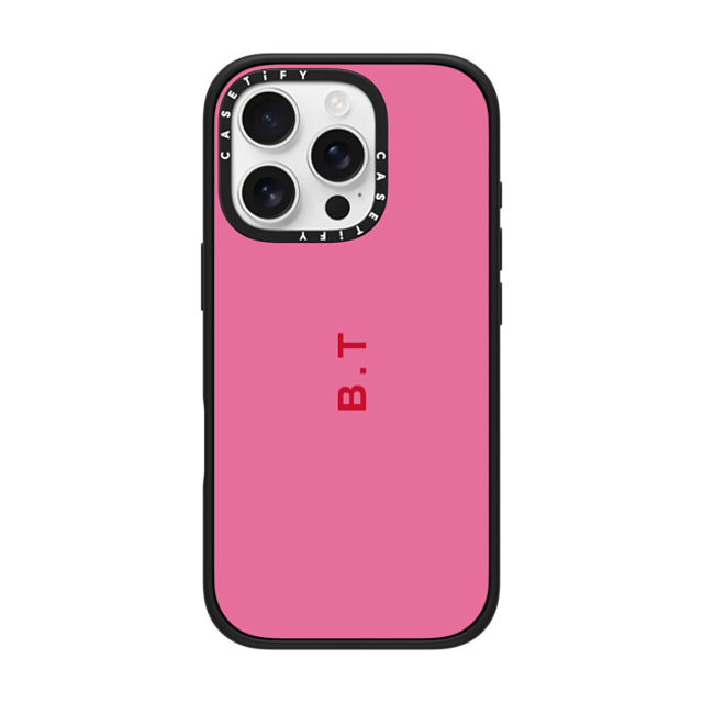 CASETiFY iPhone 16 Pro ケース マットブラック インパクトケース MagSafe対応 Custom Case - b. t