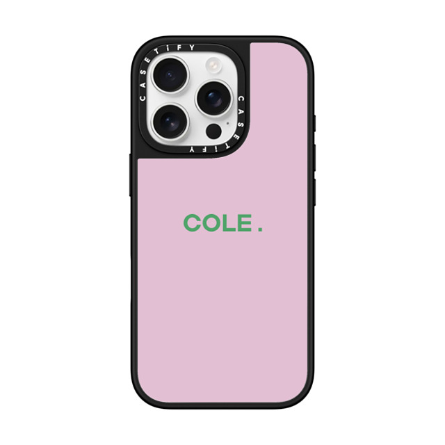 CASETiFY iPhone 16 Pro ケース Silver on Black ミラーケース MagSafe対応 Custom Case - Cole.