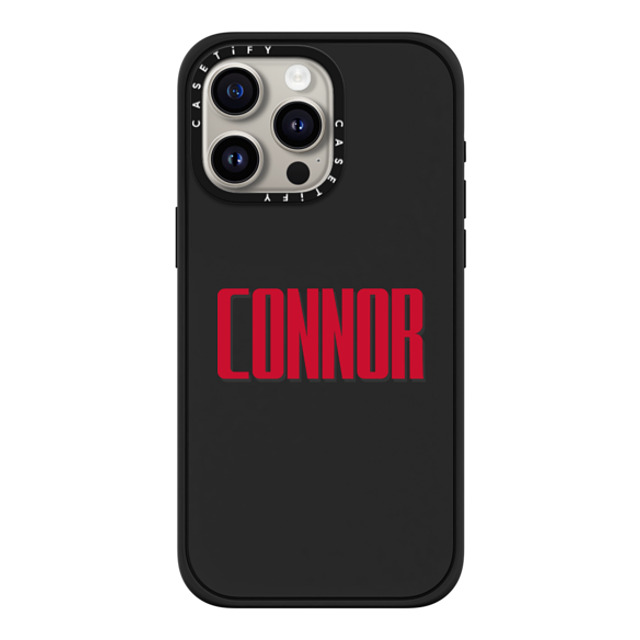 CASETiFY iPhone 15 Pro Max ケース マットブラック インパクトケース MagSafe対応 Custom Case - Connor