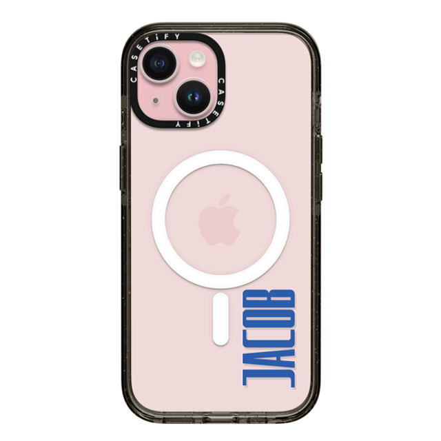 CASETiFY iPhone 15 ケース ブラック インパクトケース MagSafe対応 Custom Case - Jacob