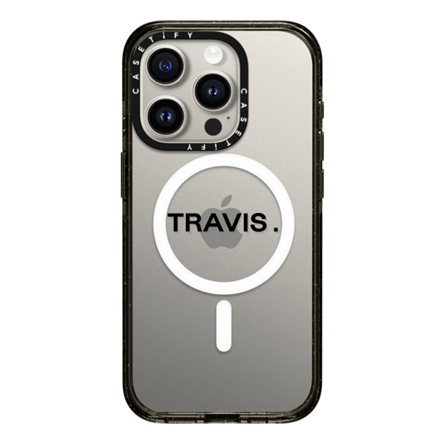 CASETiFY iPhone 15 Pro ケース ブラック インパクトケース MagSafe対応 Custom Case - Travis.