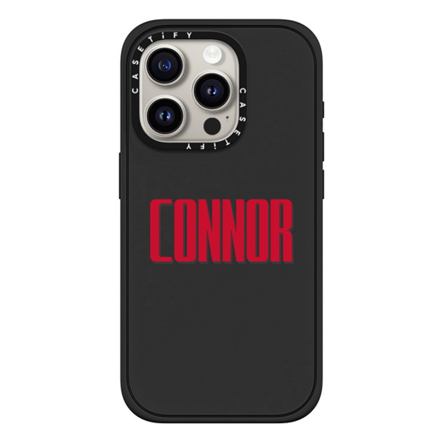 CASETiFY iPhone 15 Pro ケース マットブラック インパクトケース MagSafe対応 Custom Case - Connor