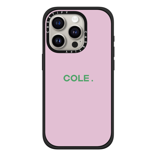 CASETiFY iPhone 15 Pro ケース マットブラック インパクトケース MagSafe対応 Custom Case - Cole.