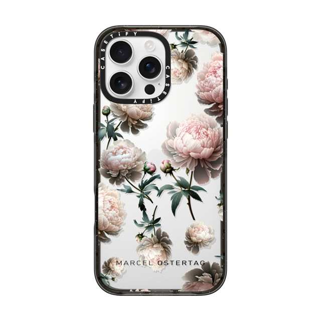 Marcel Ostertag x CASETiFY iPhone 16 Pro Max Case Black Impact Case Peony Mini Mother's Day Marcel Ostertag x CASETiFY iPhone 16 Pro Max Case Black Impact Case Peony Mini Mother's Day