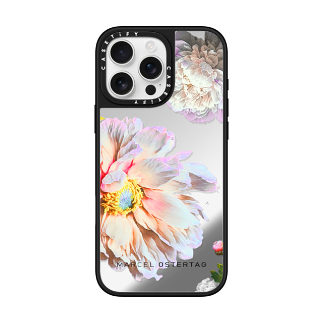 Marcel Ostertag x CASETiFY iPhone 16 Pro Max Case Silver on Black ミラーケース MagSafe対応 Flower Bomb Maxi Mother's Day Marcel Ostertag x CASETiFY iPhone 16 Pro Max Case Silver on Black ミラーケース MagSafe対応 Flower Bomb Maxi Mother's Day