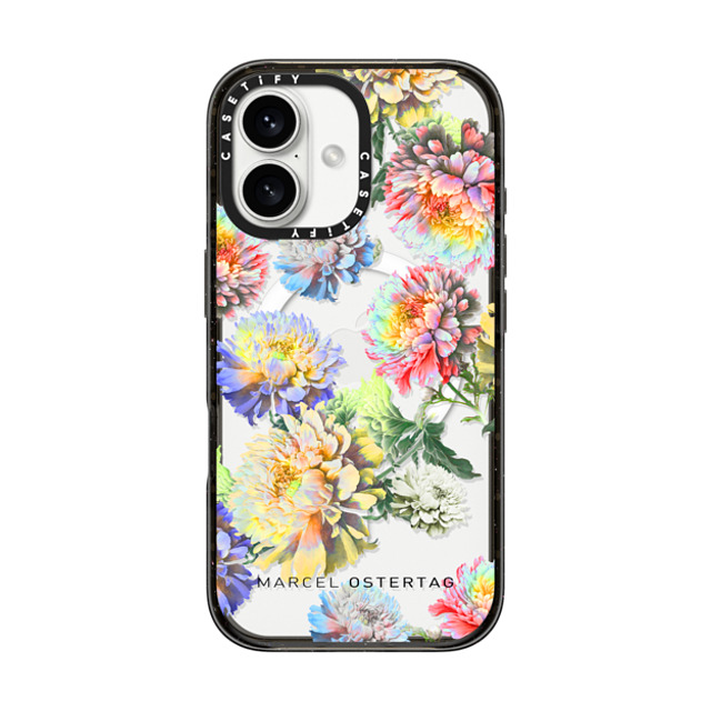 Marcel Ostertag x CASETiFY iPhone 16 Case Black Impact Case MagSafe Compatible Flower Bomb Colorful Father's Day Marcel Ostertag x CASETiFY iPhone 16 Case Black Impact Case MagSafe Compatible Flower Bomb Colorful Father's Day