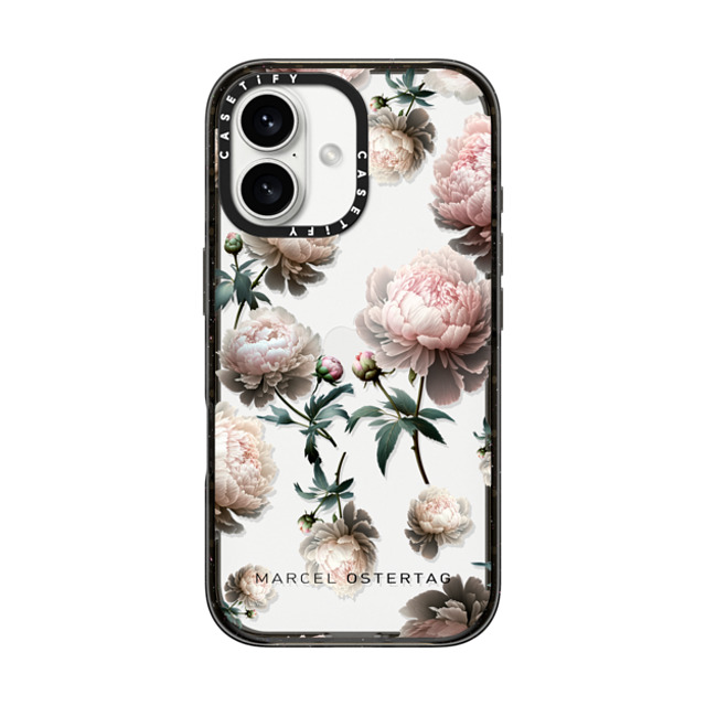 Marcel Ostertag x CASETiFY iPhone 16 Case Black Impact Case Peony Mini Mother's Day Marcel Ostertag x CASETiFY iPhone 16 Case Black Impact Case Peony Mini Mother's Day