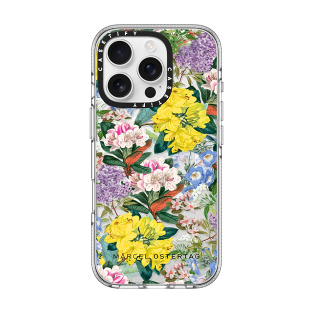 Marcel Ostertag x CASETiFY iPhone 16 Pro ケース クリア クリア ケース MagSafe対応 Tropical Flowers