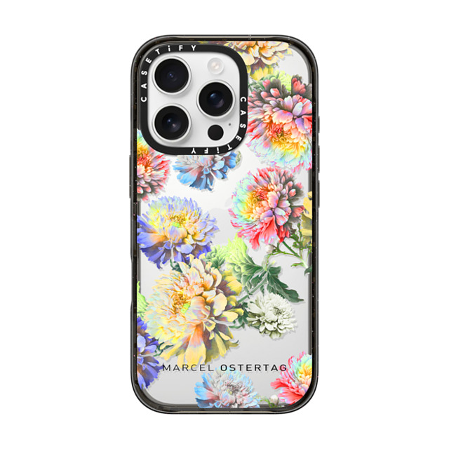Marcel Ostertag x CASETiFY iPhone 16 Pro ケース ブラック インパクトケース Flower Bomb Colorful Father's Day Marcel Ostertag x CASETiFY iPhone 16 Pro ケース ブラック インパクトケース Flower Bomb Colorful Father's Day