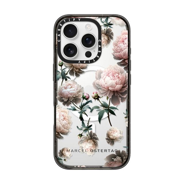 Marcel Ostertag x CASETiFY iPhone 16 Pro Case Black Impact Case MagSafe Compatible Peony Mini Mother's Day Marcel Ostertag x CASETiFY iPhone 16 Pro Case Black Impact Case MagSafe Compatible Peony Mini Mother's Day