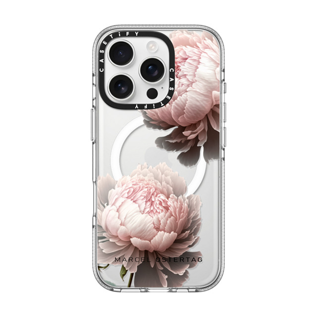 Marcel Ostertag x CASETiFY iPhone 16 Pro ケース クリア クリア ケース MagSafe対応 Peony Maxi Back to School Marcel Ostertag x CASETiFY iPhone 16 Pro ケース クリア クリア ケース MagSafe対応 Peony Maxi Back to School