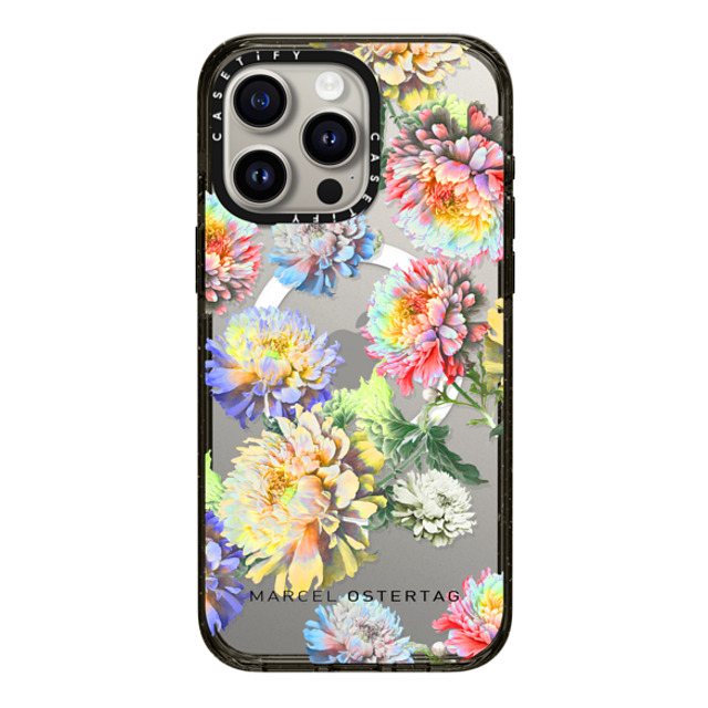 Marcel Ostertag x CASETiFY iPhone 15 Pro Max Case Black Impact Case MagSafe Compatible Flower Bomb Colorful Father's Day Marcel Ostertag x CASETiFY iPhone 15 Pro Max Case Black Impact Case MagSafe Compatible Flower Bomb Colorful Father's Day