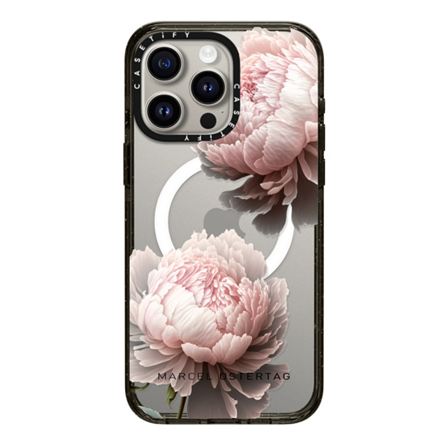 Marcel Ostertag x CASETiFY iPhone 15 Pro Max Case Black Impact Case MagSafe Compatible Peony Maxi Back to School Marcel Ostertag x CASETiFY iPhone 15 Pro Max Case Black Impact Case MagSafe Compatible Peony Maxi Back to School