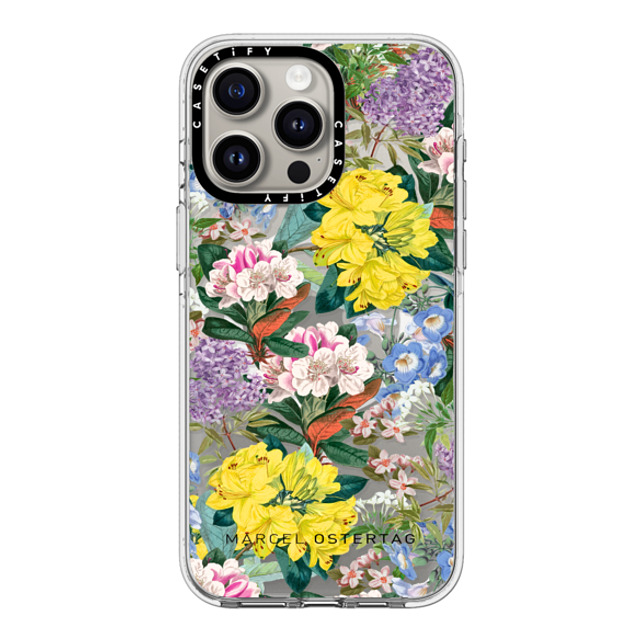 Marcel Ostertag x CASETiFY iPhone 15 Pro Max ケース クリア クリア ケース MagSafe対応 Tropical Flowers