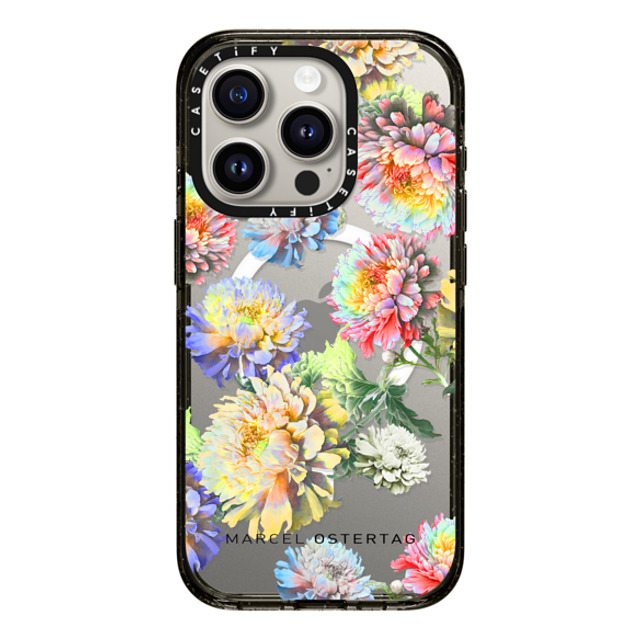 Marcel Ostertag x CASETiFY iPhone 15 Pro Case Black Impact Case MagSafe Compatible Flower Bomb Colorful Father's Day Marcel Ostertag x CASETiFY iPhone 15 Pro Case Black Impact Case MagSafe Compatible Flower Bomb Colorful Father's Day